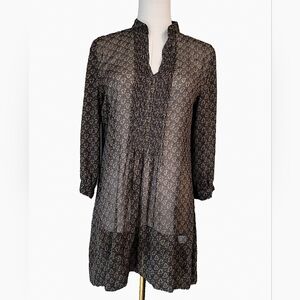 Go‎ Couture Elegant Black and Gold Patterned Dressbohostylebohemiostyle